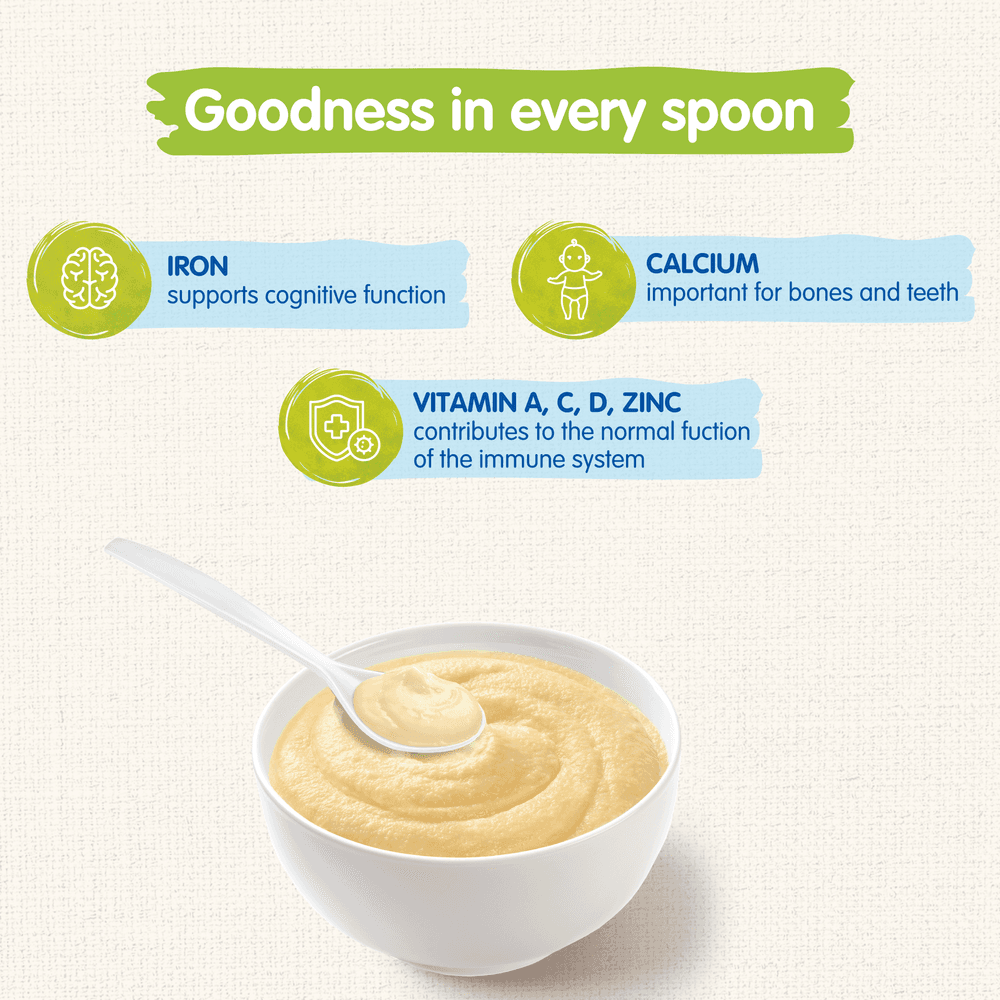 Humana - Baby Cereal Rice With Milk, Vitamins & Prebiotics - 350 gm