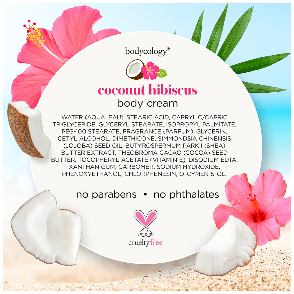 Bodycology - Body Cream - Coconut Hibiscus - 227 gm