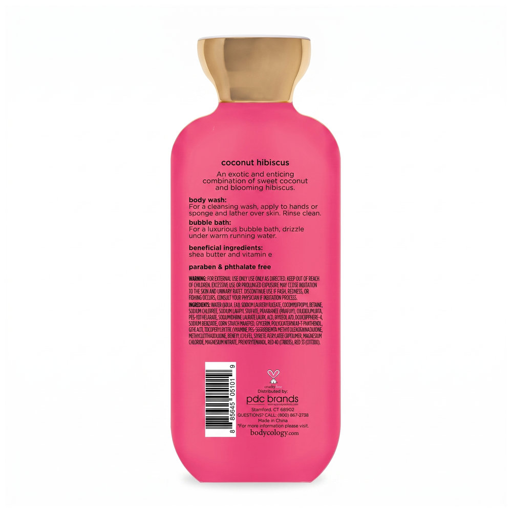 Bodycology - 2-In-1 Body Wash And Bubble Bath - Coconut Hibiscus - 473 ml