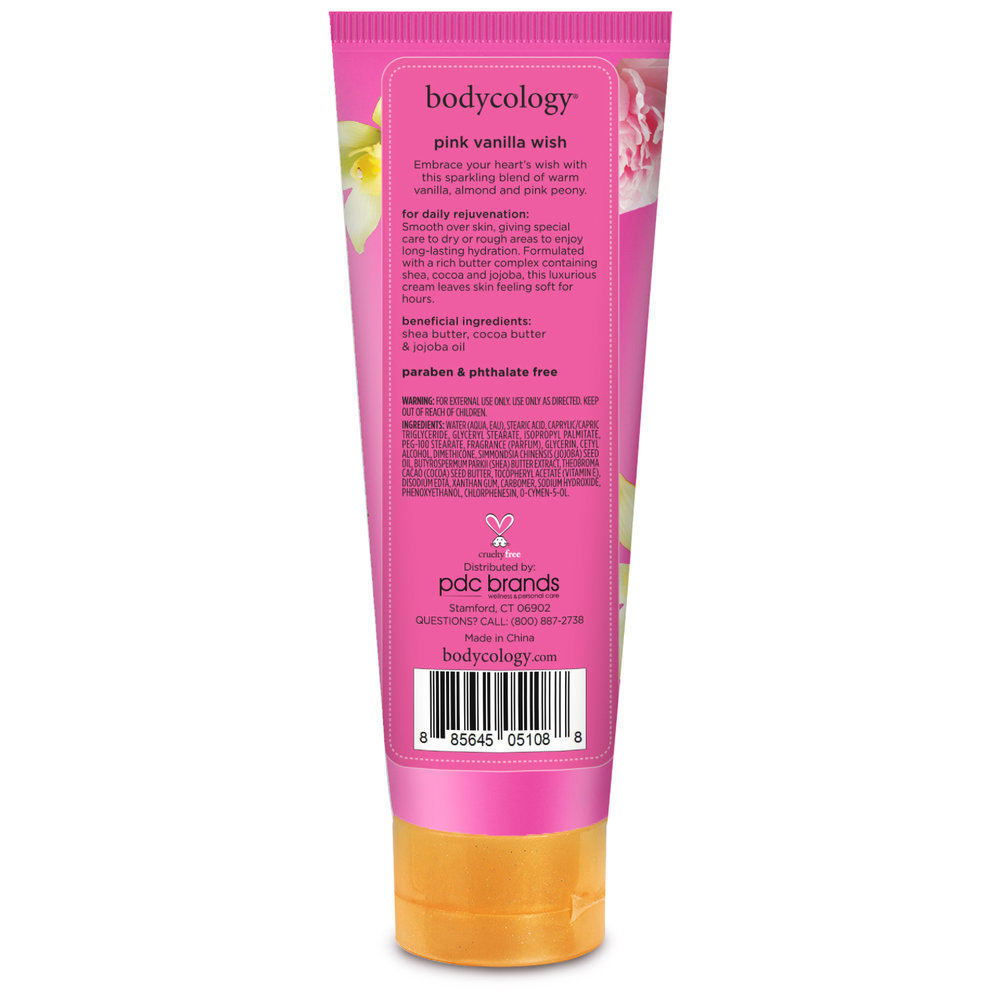Bodycology - Body Cream - Pink Vanilla Wish - 227 gm
