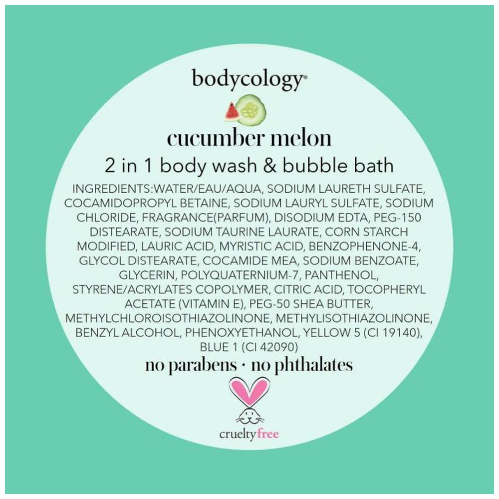 Bodycology - 2-In-1 Body Wash And Bubble Bath - Cucumber Melon - 473 ml