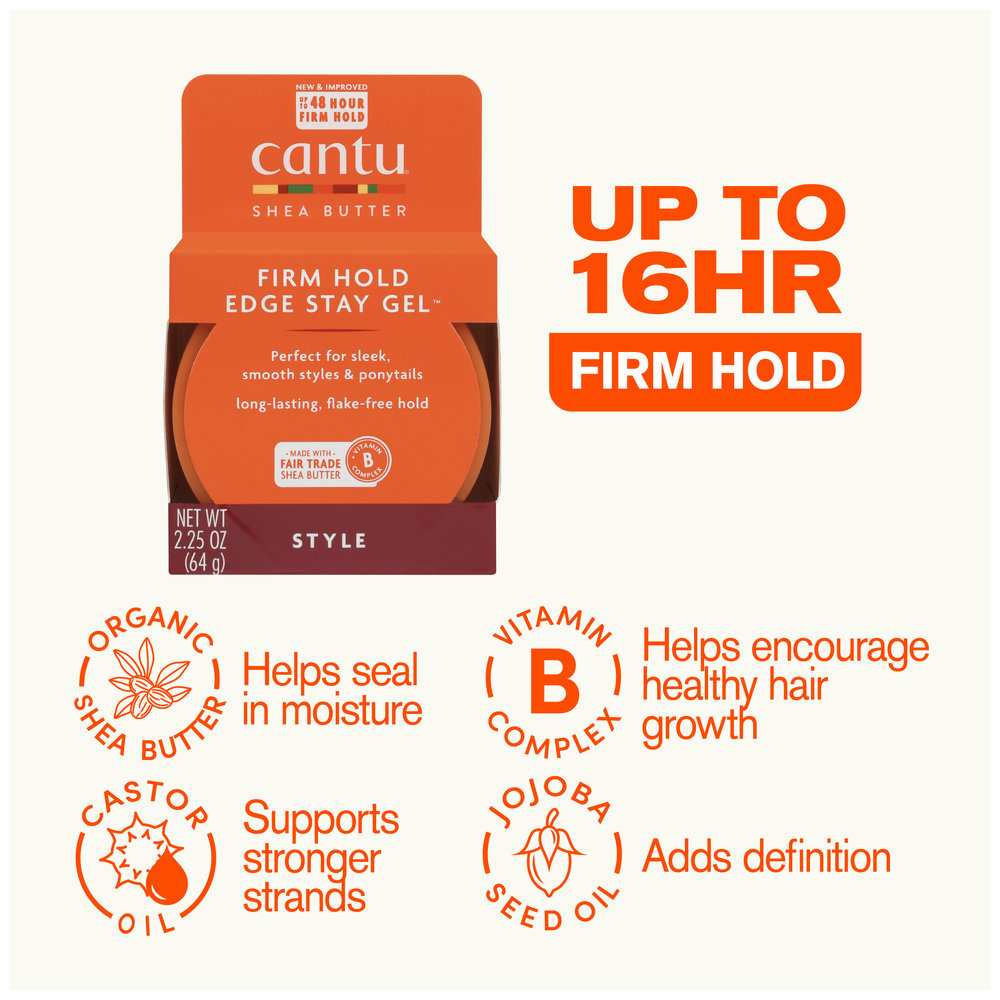 Cantu - Shea Butter Firm Hold Edge Stay Gel - 64 gm