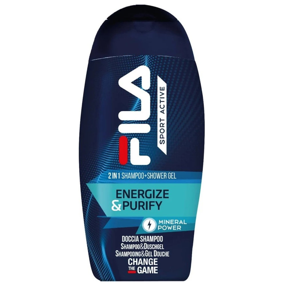 Fila - 2-In-1 Shampoo And Shower Gel - Energize And Purify - 250 ml