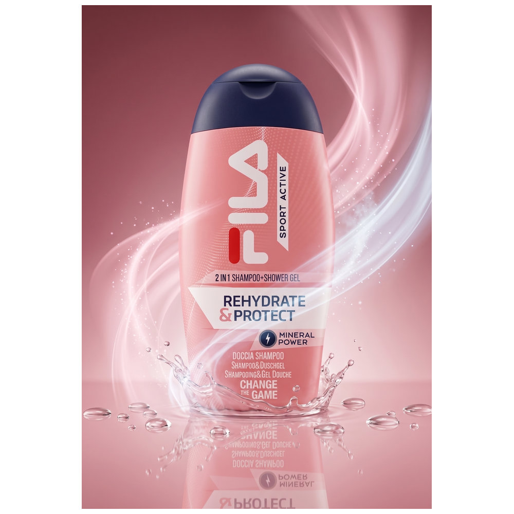 Fila - 2-In-1 Shampoo And Shower Gel - Rehydrate & Protect - 250 ml