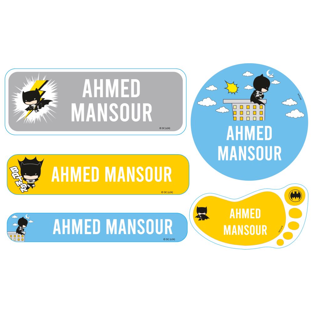 Essmak - Personalised Labels - Batman - 74pcs