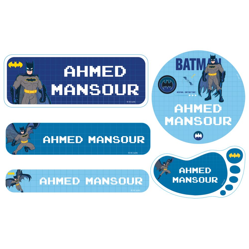 Essmak - Personalised Labels - Batman - 74pcs