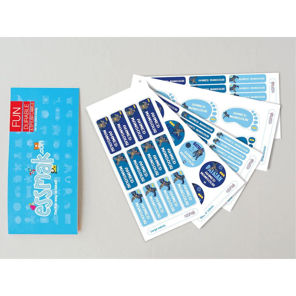 Essmak - Personalised Labels - Batman - 74pcs