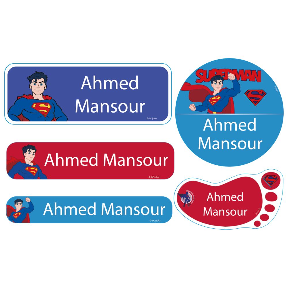 Essmak - Personalised Labels - Superman - 74pcs