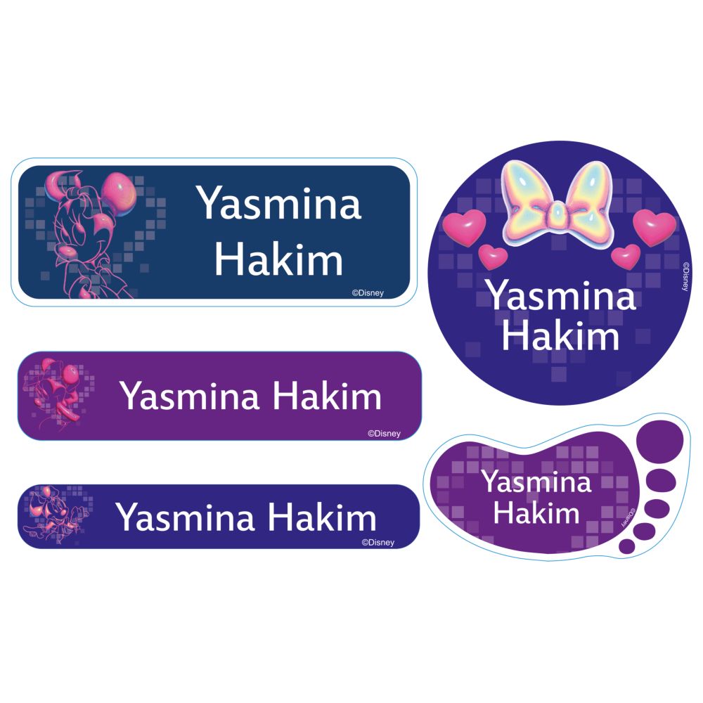 Essmak - Personalised School Labels - Disney Minnie - 74Pcs