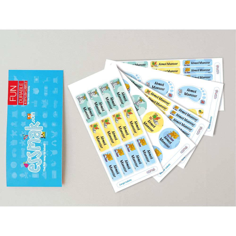 Essmak - Personalised Labels - Tom And Jerry - 74pcs
