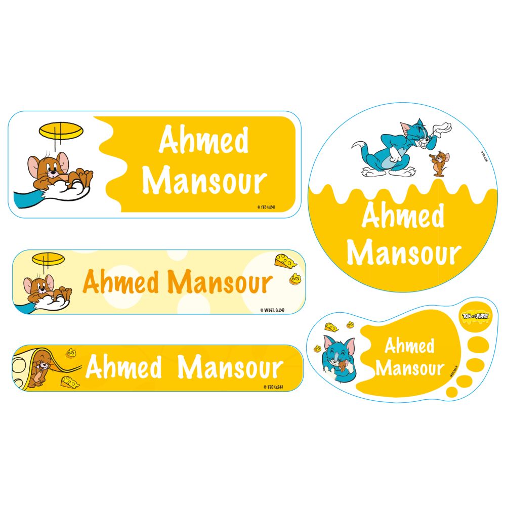 Essmak - Personalised Labels - Tom And Jerry - 74pcs