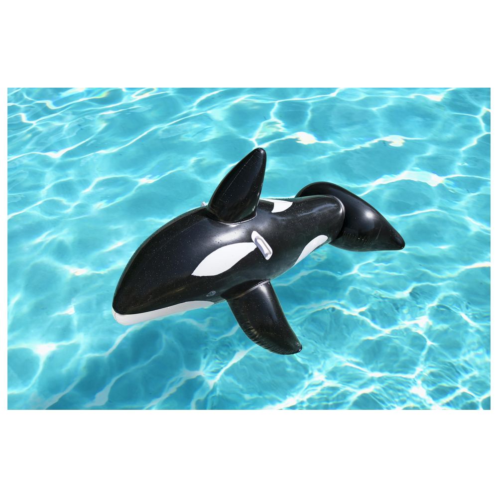 Bestway - Jumbo Whale Ride-On Inflatable Pool Float - Black