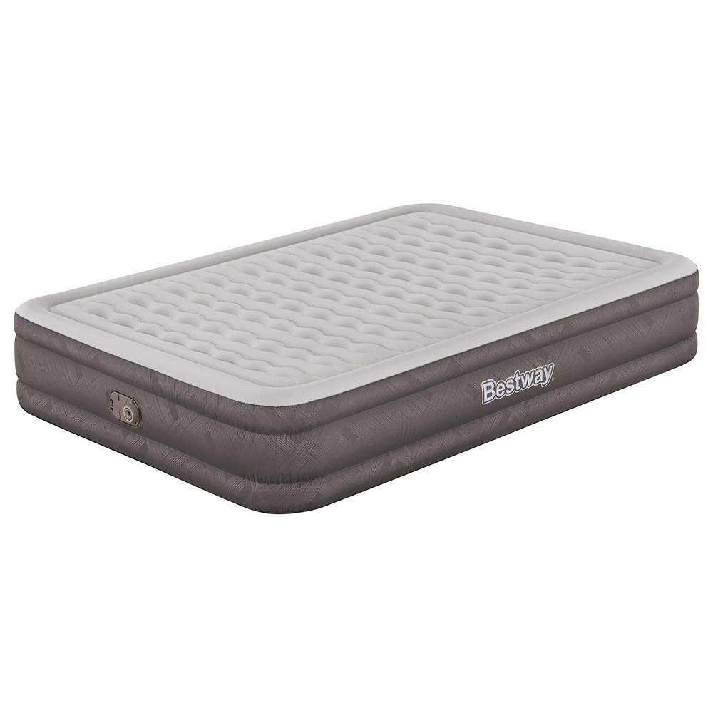 Bestway - Fortech Air Mattress With Built-In AC Pump - Grey - Queen