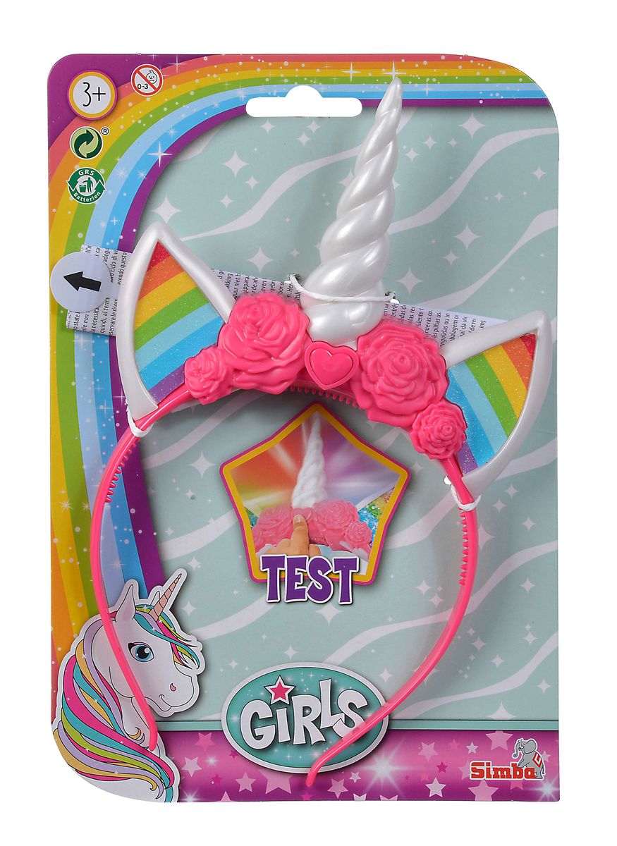 Simba - Steffi Love Unicorn Headband With Light - Multicolor - 24 cm