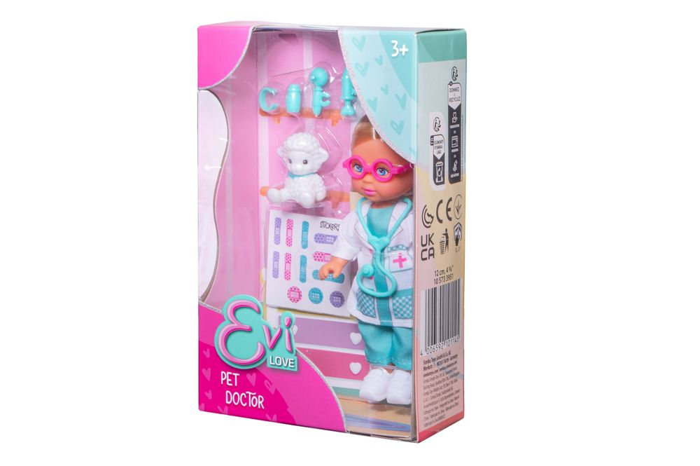 Simba - Evi Love Pet Doctor Doll Set - 7+ Pcs - 12 cm