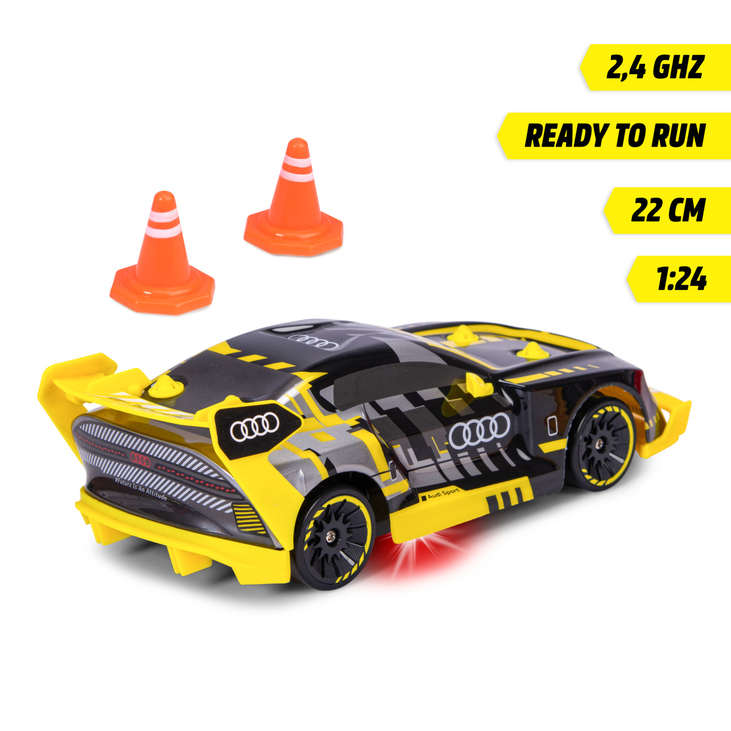 Dickie - RC Audi S1 E-Tron Quattro Drift Car Playset - Multicolor