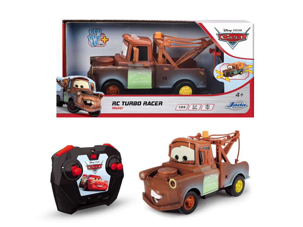 Jada - Disney Pixar Cars Turbo Racer Mater Remote Control Tow Truck - Multicolor