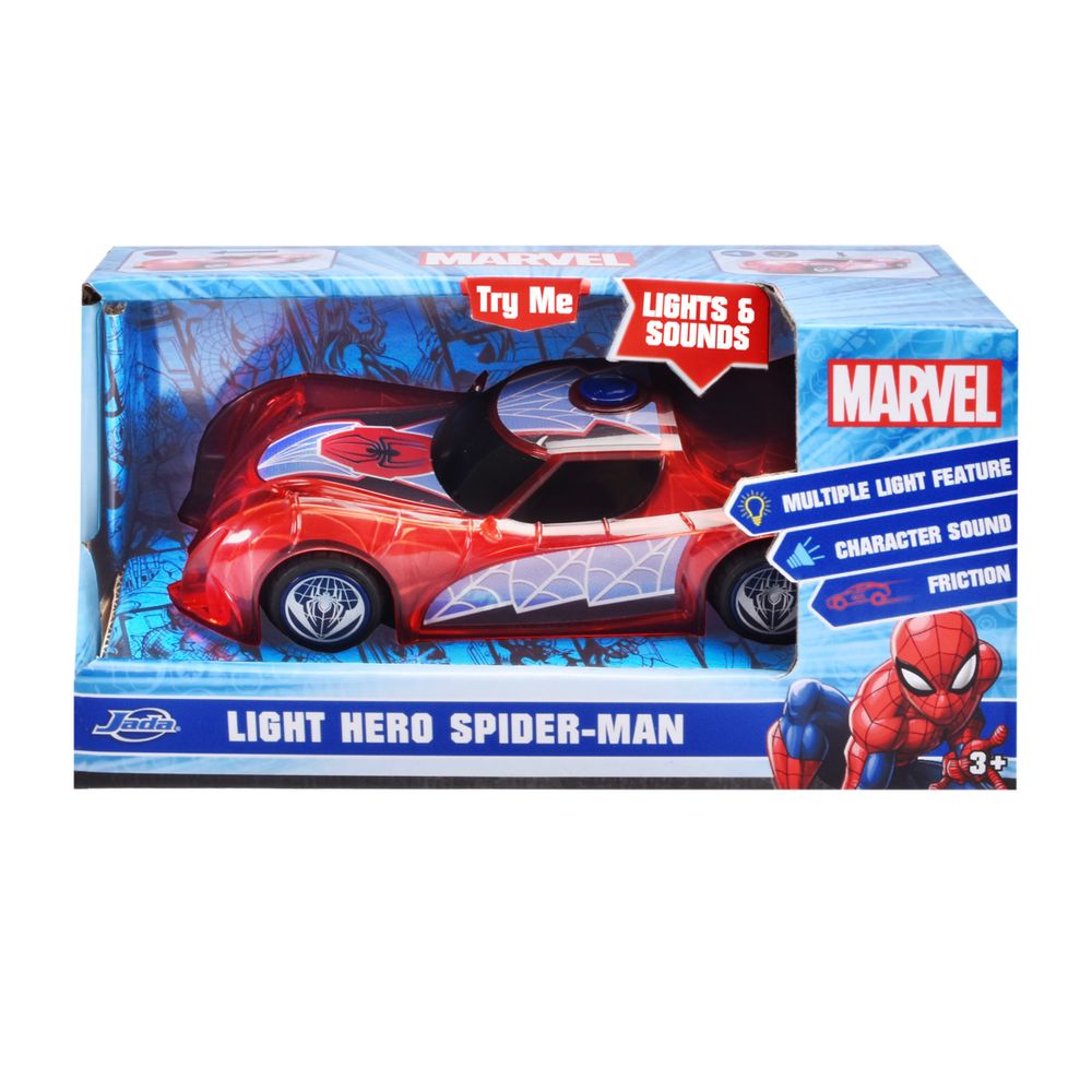 Jada Toys - Marvel Light Hero Spiderman Car - 15 cm