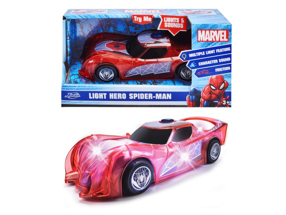 Jada Toys - Marvel Light Hero Spiderman Car - 15 cm