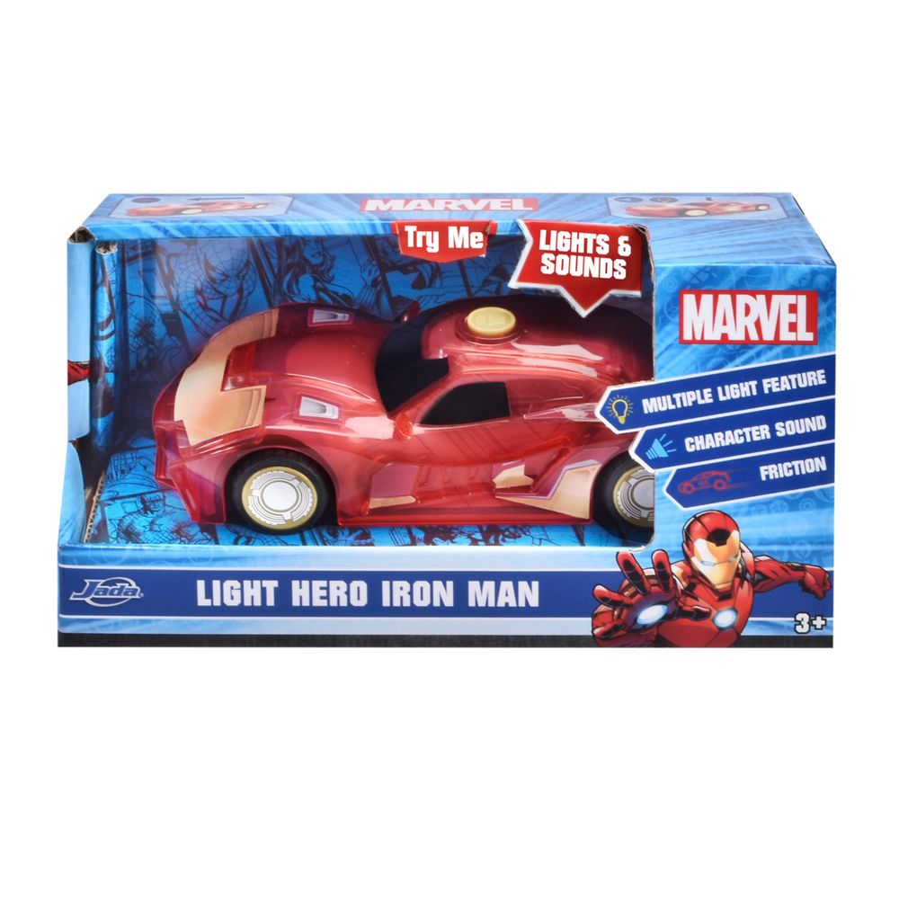Jada Toys - Marvel Light Hero Iron Man Car - 15 cm