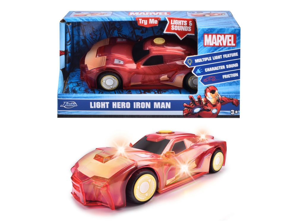 Jada Toys - Marvel Light Hero Iron Man Car - 15 cm