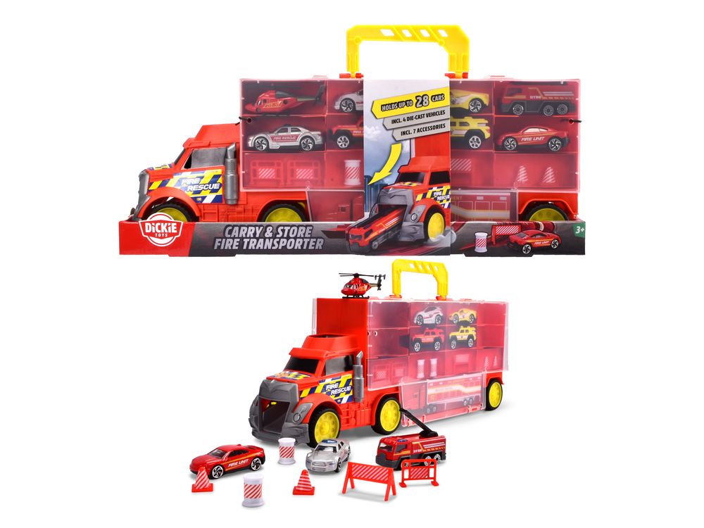 Dickie - Carry & Store Transporter - Fire Fighter Playset