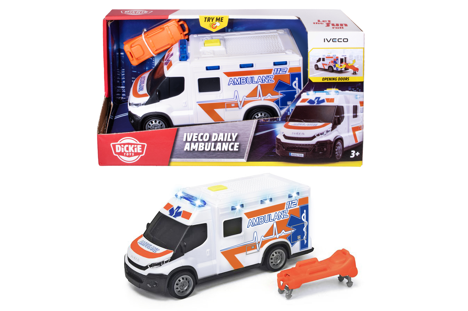 Dickie - Iveco Daily Ambulance Toy - Multicolor - 18 cm