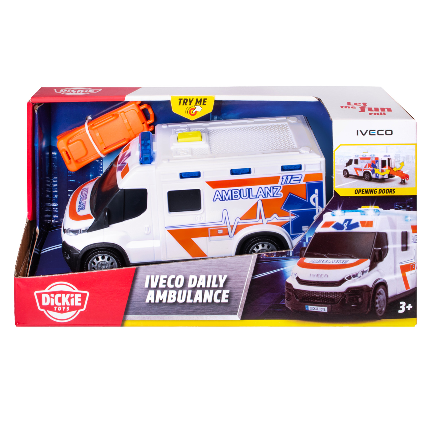 Dickie - Iveco Daily Ambulance Toy - Multicolor - 18 cm