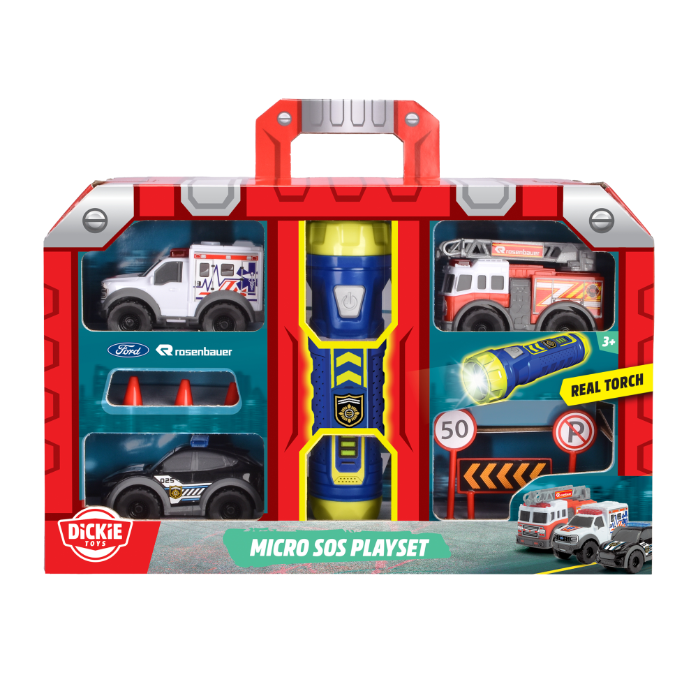 Dickie - Micro Sos Toy Car Set - Car Toy For Children