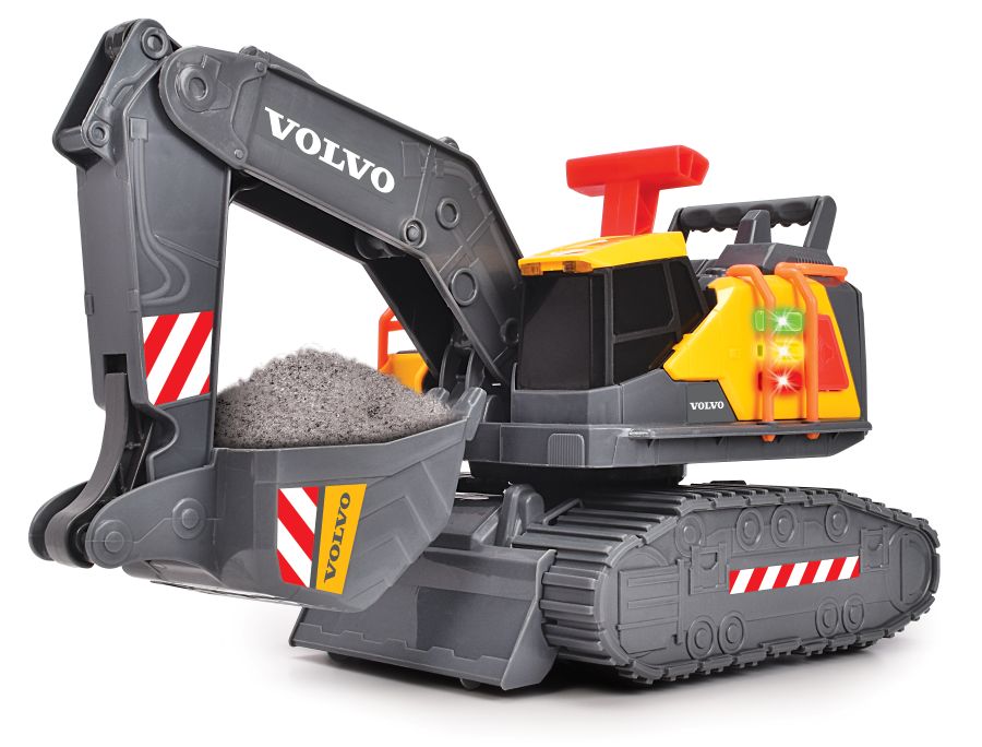 Dickie - Volvo Power Excavator With Light & Sound - Yellow/Grey
