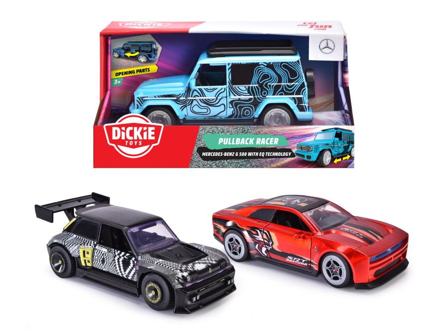 Dickie - Pullback Racer Car - Style May Vary - 1 Pc - 15 cm