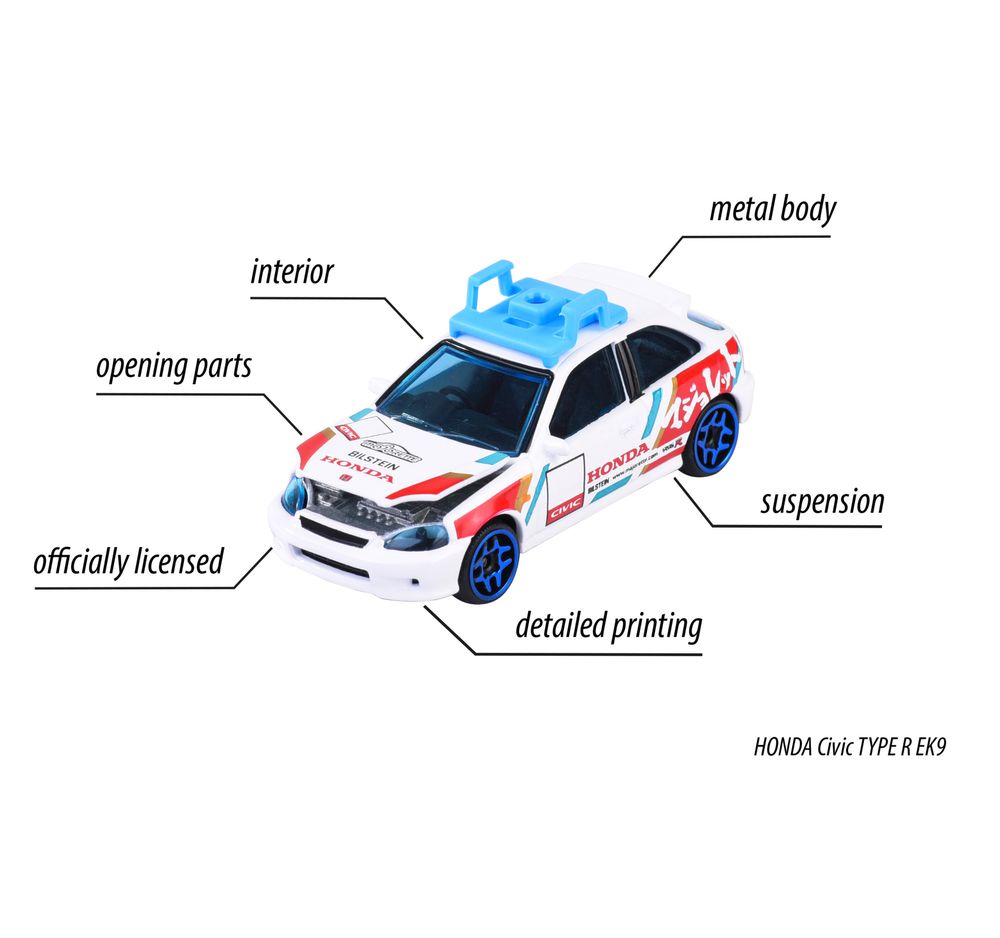 Majorette - Japan Series Model Cars - Style May Vary - 5 Pcs - 7.5 cm