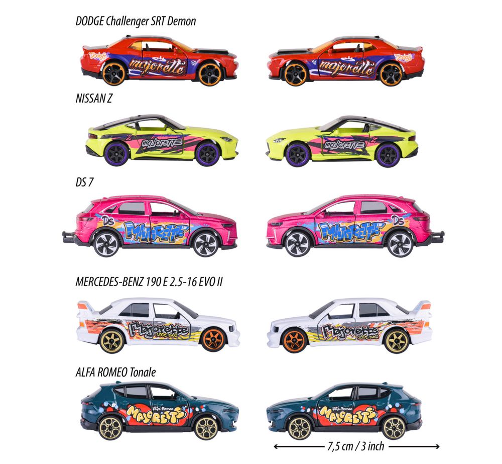 Majorette - Limited Edition Graffiti Car Set - Pack of 5