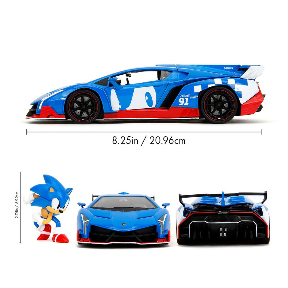 Jada Toys - 1:24 Lamborghini Veneno with Sonic
