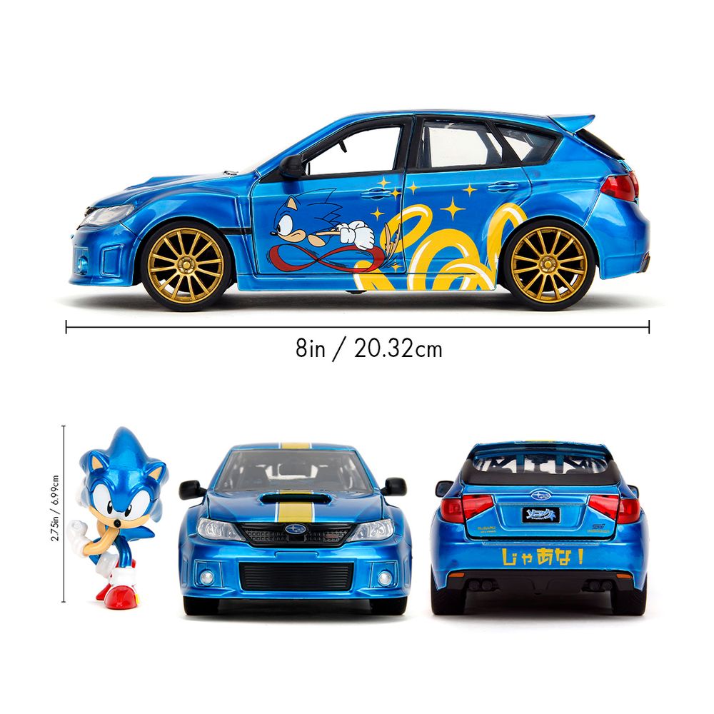 Jada Toys - 1:24 Subaru Impreza with Sonic Figure