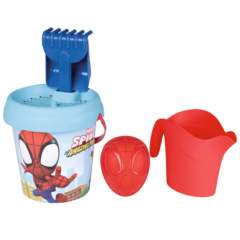 Smoby - Spidey Garnished Beach & Sand Toy Bucket Playset - Multicolor