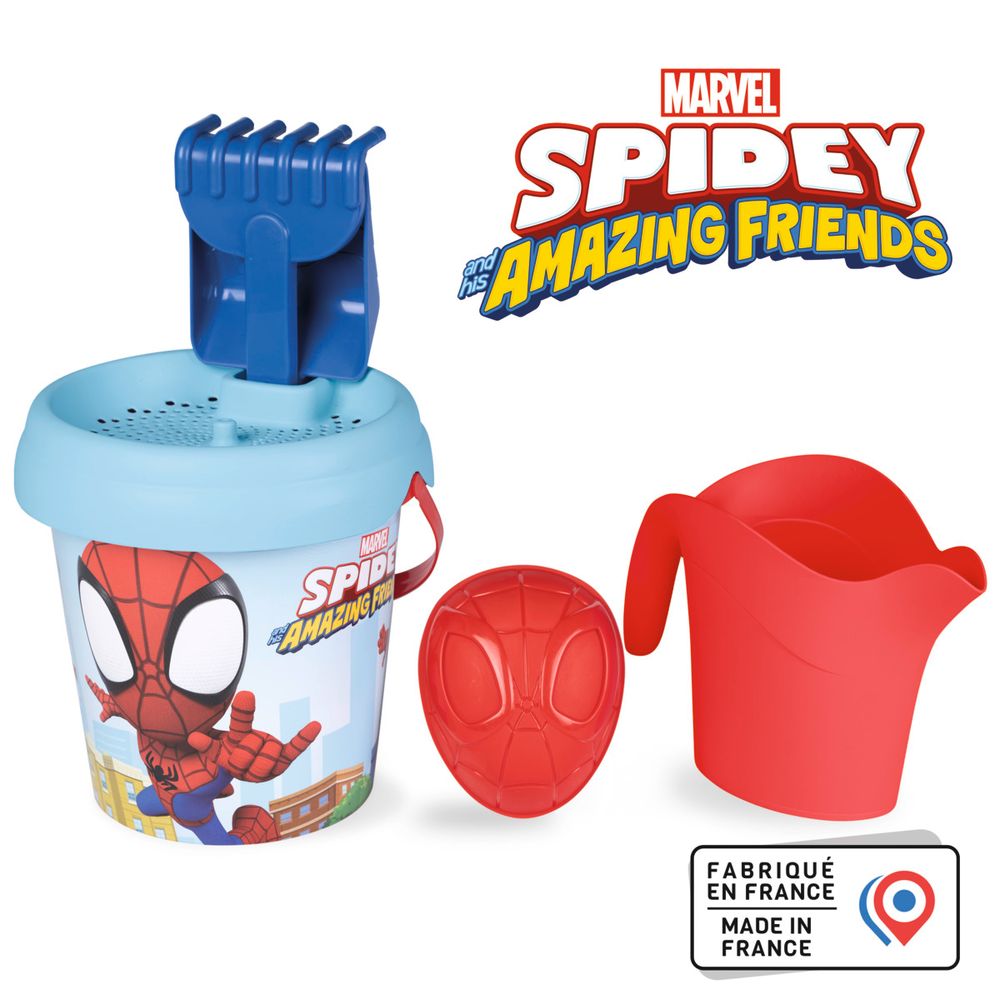 Smoby - Spidey Garnished Beach & Sand Toy Bucket Playset - Multicolor