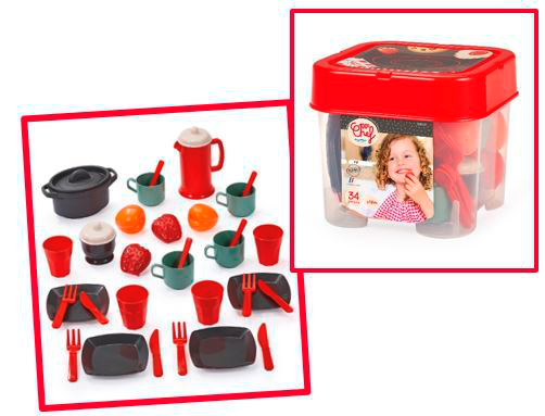 Ecoiffier - Top Case With Kitchen Accessories