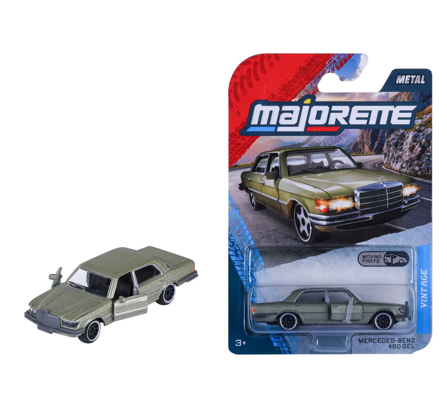 Majorette - Vintage Classic Mercedes-Benz 450 SEL Diecast Model Car - Green