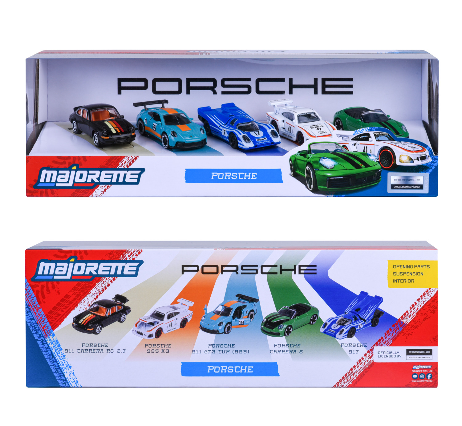 Majorette - Porsche 5 Diecast Model Cars