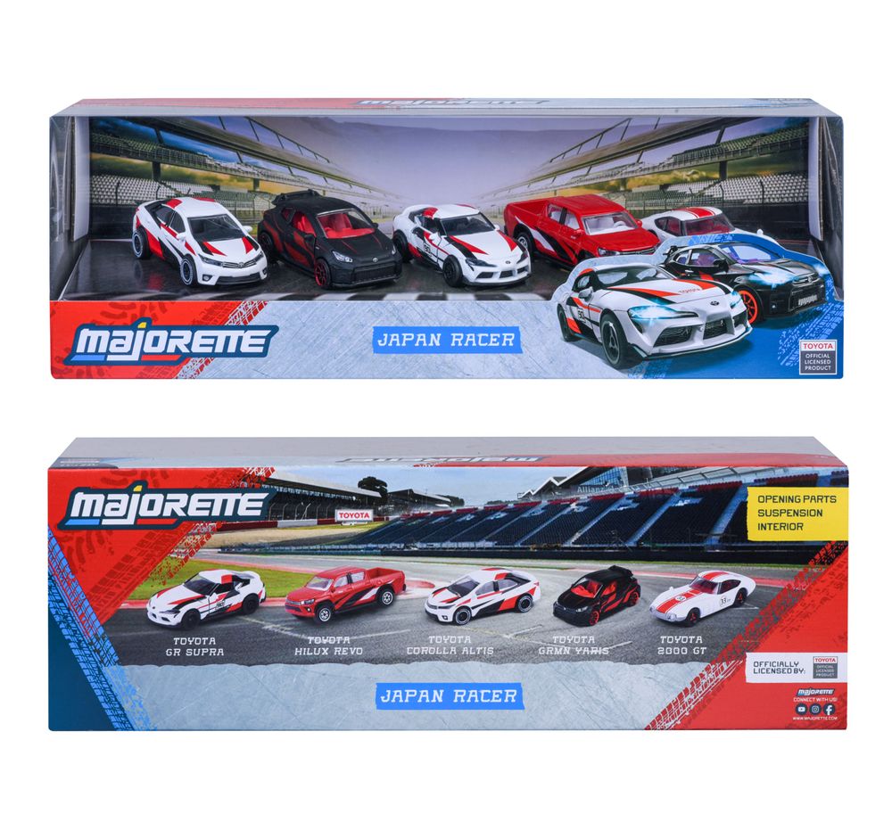 Majorette - Toyota Japan Racer 5 Diecast Cars