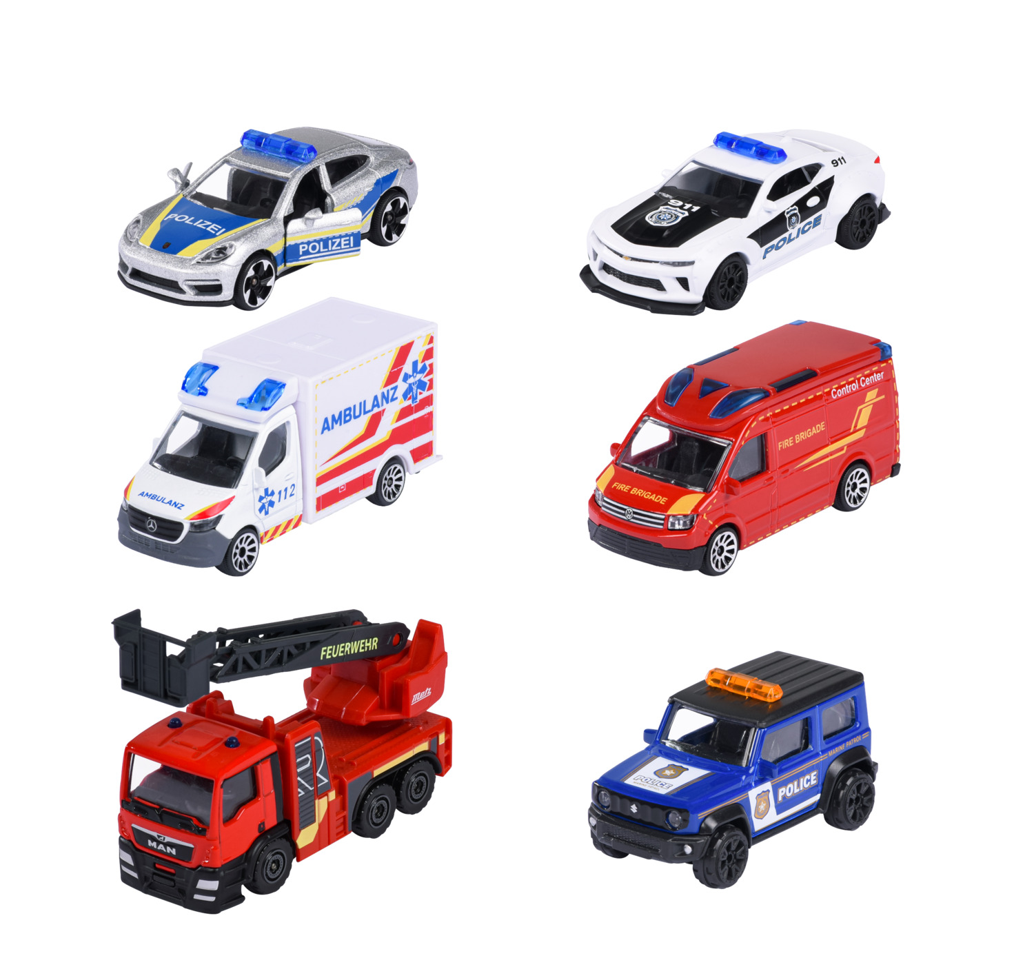 Majorette - Rescue Vehicle 3pc-Set - Style May Vary