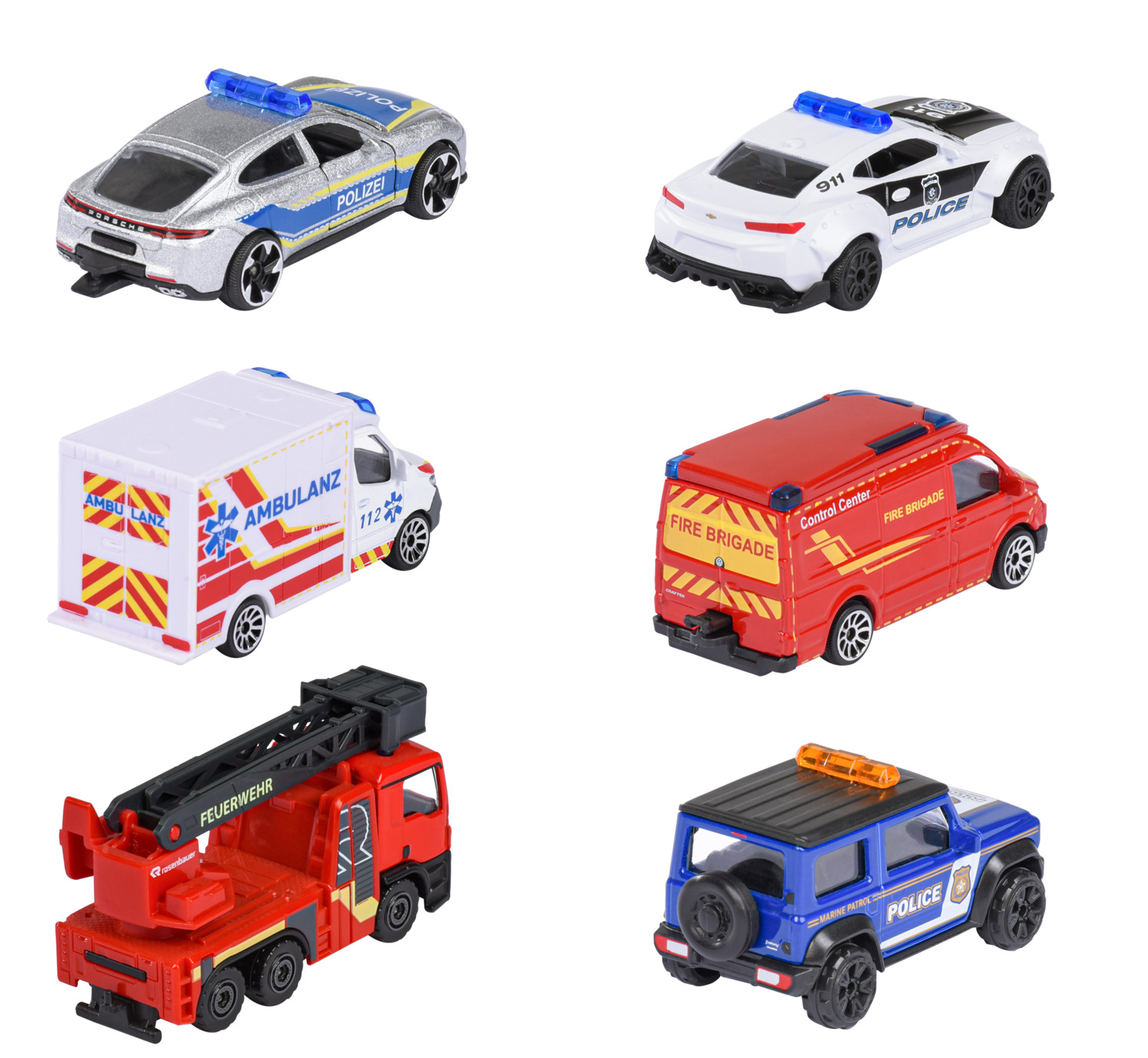 Majorette - Rescue Vehicle 3pc-Set - Style May Vary