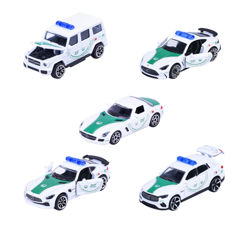 Majorette - Dubai Police Mercedes-Benz AMG Die-Cast Super Car Gift Set - Multicolor - 5 Pcs