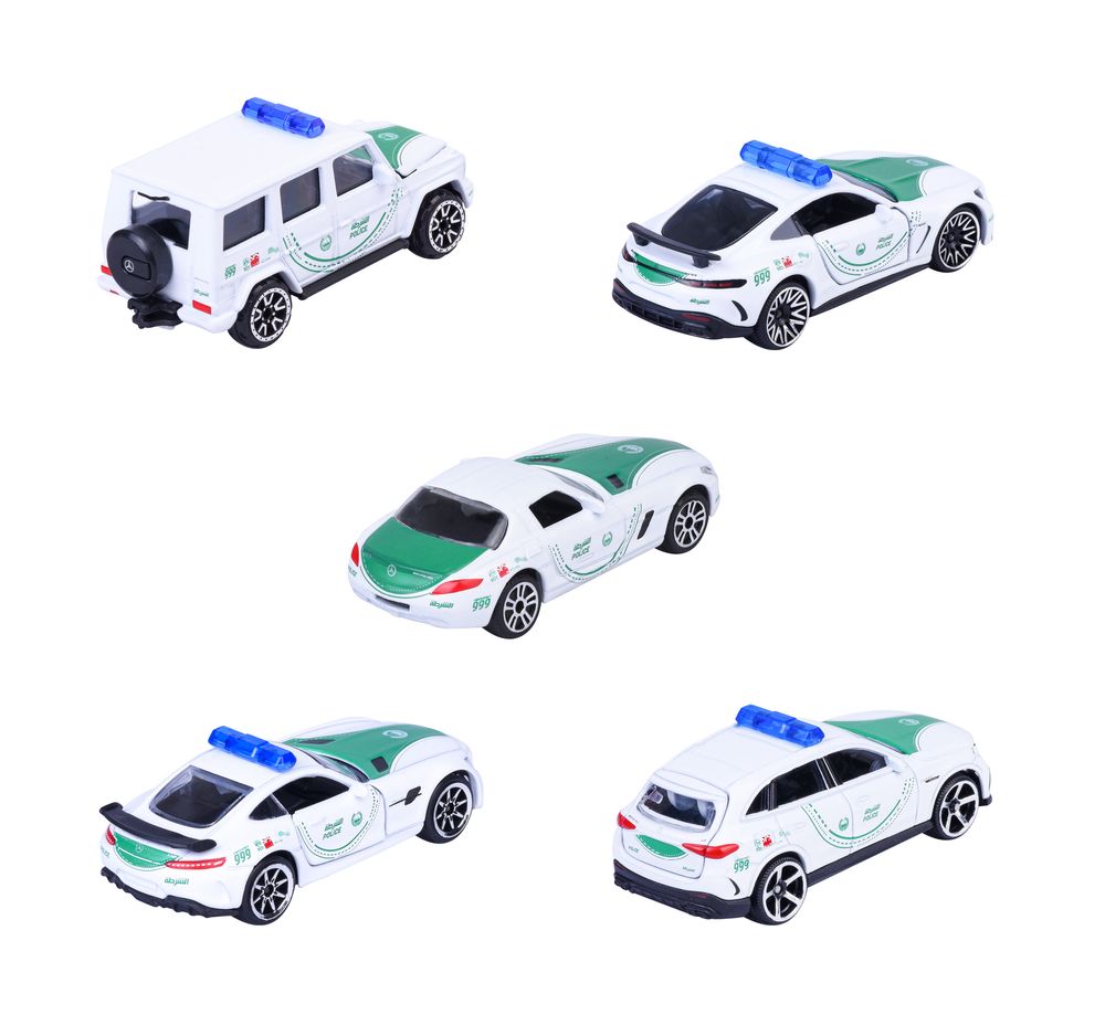 Majorette - Dubai Police Mercedes-Benz AMG Die-Cast Super Car Gift Set - Multicolor - 5 Pcs