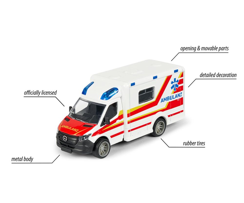 Majorette - Mercedes-Benz Sprinter Diecast Ambulance