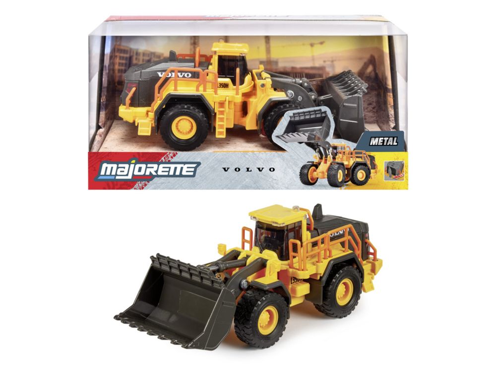 Majorette - Volvo Wheel Loader Diecast Construction Vehicle - Yellow