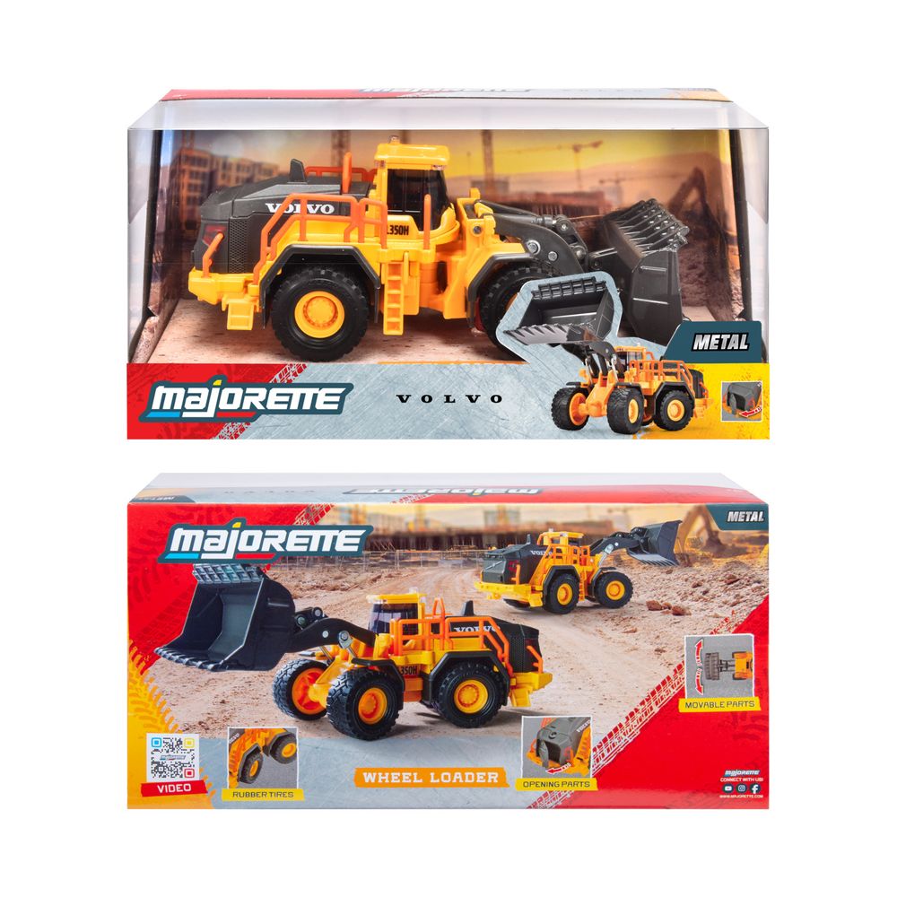 Majorette - Volvo Wheel Loader Diecast Construction Vehicle - Yellow