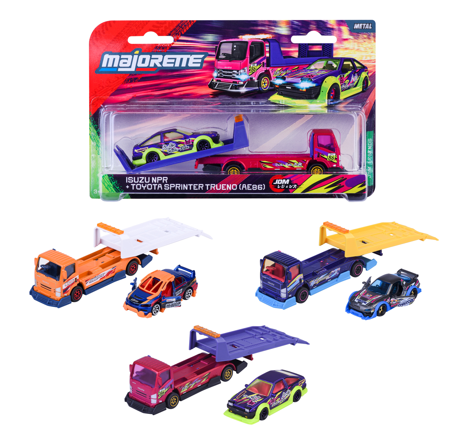 Majorette - JDM Legends Transporter 2pc-Set - Style May Vary
