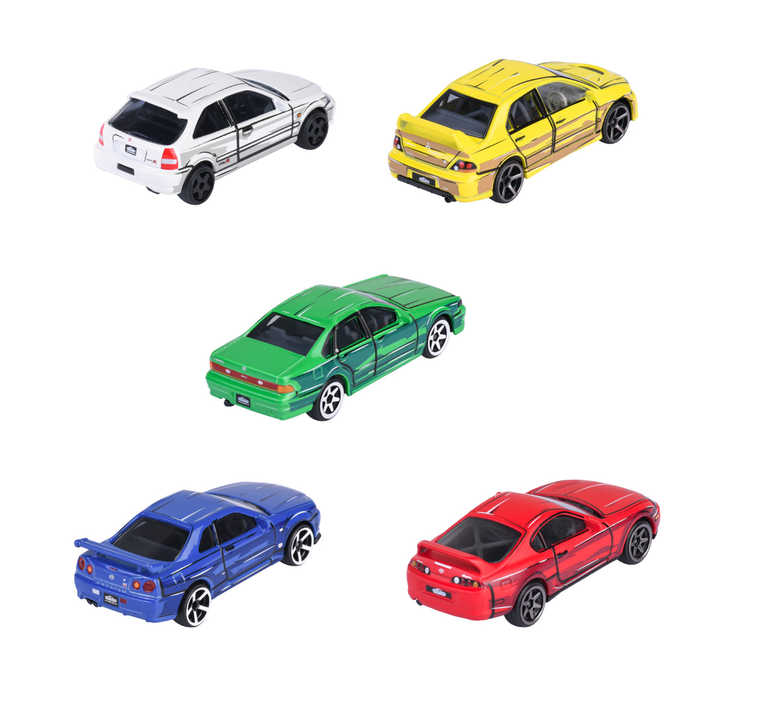 Majorette - JDM Legends Anime 5 Diecast Japanese Model Cars